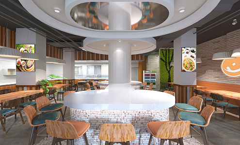 Modern Restaurant 3d model