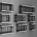 Bay window, casement window, sliding window, balcony window, aluminum alloy window 3d model