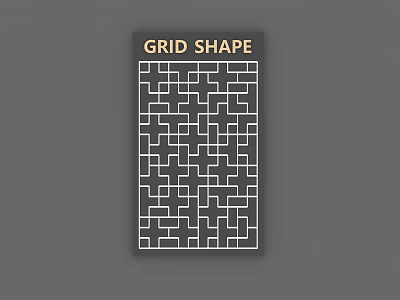 Grid Shape Wall Decor with Modern Geometric Pattern for Home Decoration 3d model