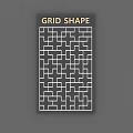 Grid Shape Wall Decor with Modern Geometric Pattern for Home Decoration