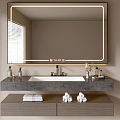 Modern Bathroom Cabinet Bathroom Counter Basin Bathroom Ornaments Mirror Cabinet Sink 3d model