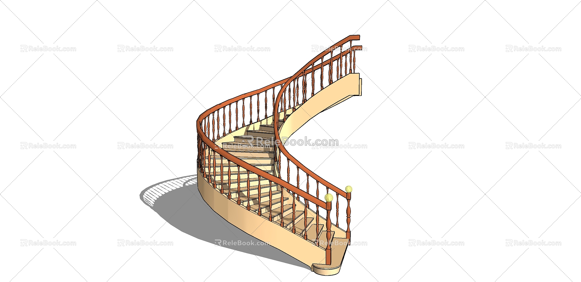 revolving staircase 3d model