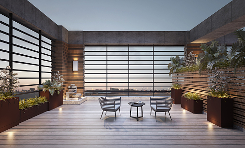 Modern Balcony 3d model