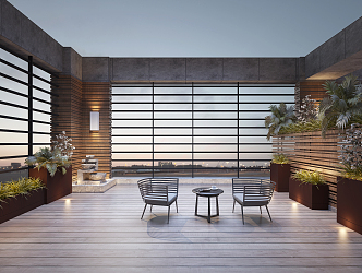 Modern Balcony 3d model