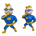 Pig Man Cartoon Characters Anime Characters 3d model