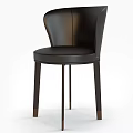 Modern Leather Single Chair with Sleek Metal Legs Contemporary Design for Home Use