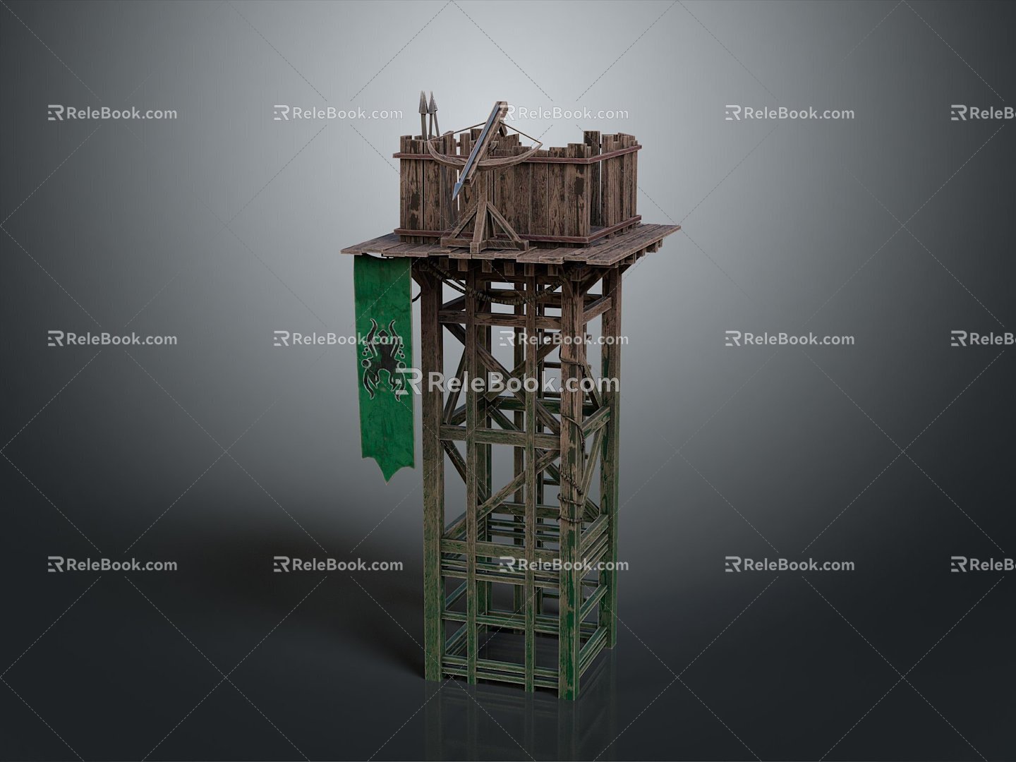 Tower defense sentry tower tower air defense watchtower observatory observatory observatory tower loft 3d model