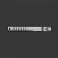 High Quality Silver Metal Pistol With Textured Barrel Black Grip And Tactical Design