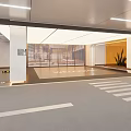 Modern Garage Interior Design With Circular Floor Illuminated Lines And Metal Walls