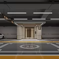Community underground garage 3d model