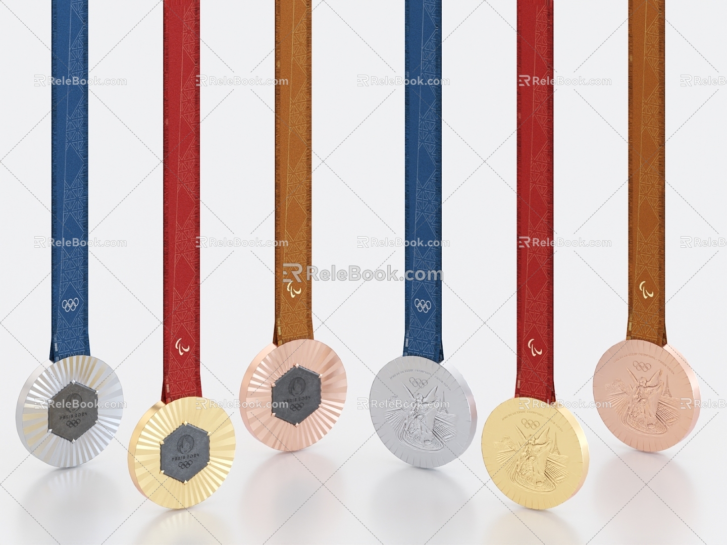 Paris Olympic medals Olympic medals Gold medals Silver medals Bronze medals Paris Olympic gold medals Olympic medals 3d model