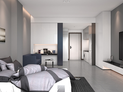 Apartment Bedroom Modern Apartment 3d model