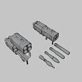 Sci-fi missile launcher 3d model