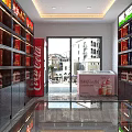 Well Organized Alcohol and Tobacco Store With Shelves of Wine Bottles and Tobacco Products