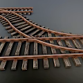 rail track rail rail rail track 3d model