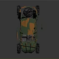 Camouflage Military Style Off Road Vehicle With Open Design And Large Tires