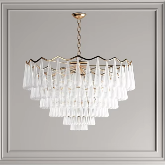 Light Luxury Crystal Chandelier 3d model
