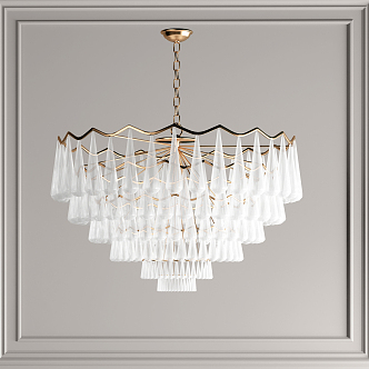 Light Luxury Crystal Chandelier 3d model