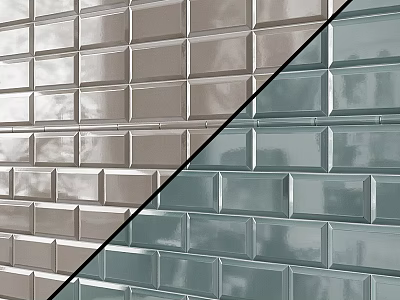 Two Tone Rectangular Brick Wall Components With Smooth Surface For Interior 3d model