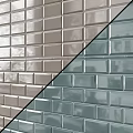 Two Tone Rectangular Brick Wall Components With Smooth Surface For Interior