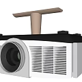 Projection Monitoring Device with Front Lens Heat Vents and Top Handle Design