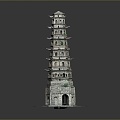 Temple Tower Stone Takatong Tower Pyramid Mayan Pyramid Mayan Stone Tower Totem Tribal Totem 3d model