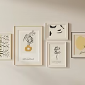 Minimalist Framed Wall Art Decorative Prints With Botanical Geometric Designs