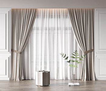 Modern Curtains 3d model