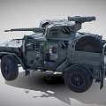 Military Armored Car With Heavy Armor Weapon Systems And Reinforced Tires
