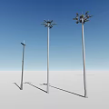 High pole lamp combination lamp square lamp 3d model