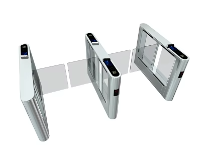 Modern Commercial Turnstile Equipment for Efficient Access Control Security 3d model