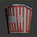 Crispy French Fries In Wendy's Red And White Striped Paper Container