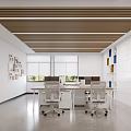 High Tech Modern Monitoring Early Warning Center Office With Large LED Screen And Multiple Workstations
