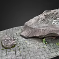 Stone Boulder Stone Block Rock Reef 3d model
