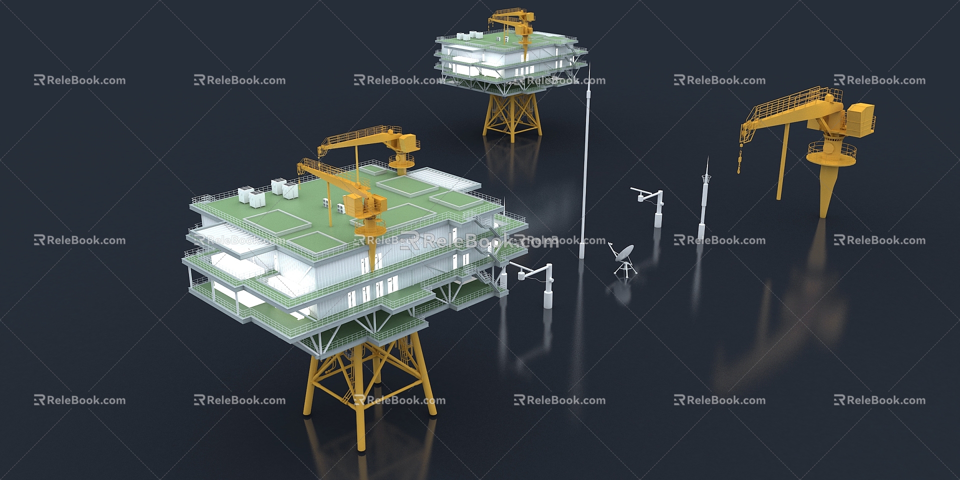 offshore drilling platform 3d model