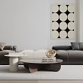 Modern Multiplayer Sofa Double Sofa 3d model