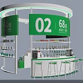 Mengniu Commercial Exhibition Booth With Circular Design Green Elements And 1000 Plus Products