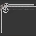 Industrial Metal Mechanical Equipment With Gear Chain Rod Stand And Frame Structure