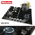 KM 3010 Gas Stove With Blue Flame Control Knobs And Cooking Pot
