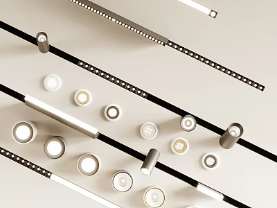Modern spotlight downlight spotlight track light 3d model