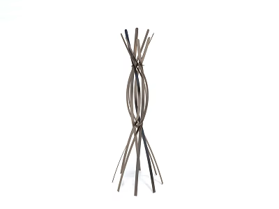 Modern Stylish Shelf With Curved Dark Poles Minimalist Decorative Home Decor Piece 3d model