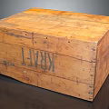 Vintage Wooden Crate Featuring KRAFT Lettering Distressed Wood And Metal Nails
