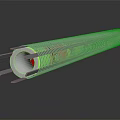 Advanced Cylindrical Weapon With Metallic Spiral Structure Copper Silver Finish Futuristic Mechanical Design