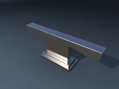 Modern Garden Landscape Featuring Sleek Metallic Structure On Dark Background 3d model