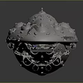 Futuristic White Spaceship 3D Model With Streamlined Design For Space Exploration
