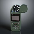 Kestrel Green Handheld Tactical Weapon Featuring Fan Component Screen And Buttons 3d model