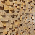 Modern wall solid wood block background modeling wall mosaic modeling wall solid wood concave-convex small square modeling wall 3d model