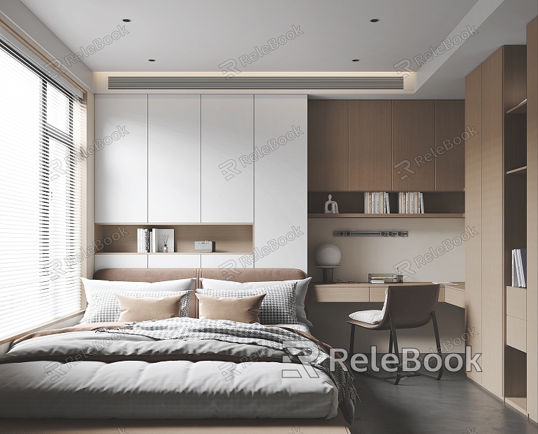 Modern Tatami Bedroom Tatami Room Multifunctional Room Study Tatami Bed model