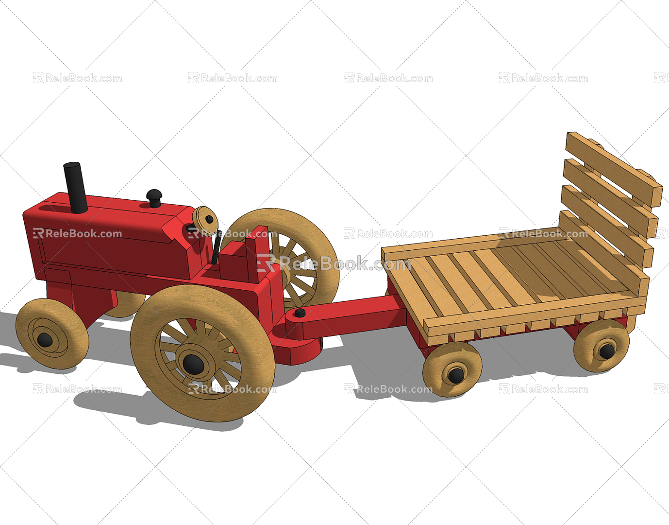 Modern Toy Transportation Tools Farm Tools Cartoon Tractor 3d model