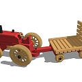 Modern Toy Transportation Tools Farm Tools Cartoon Tractor 3d model